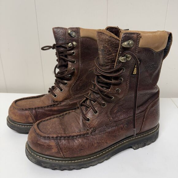L.L. Bean Kangaroo Upland Hunter Leather Boots Gore-Tex Vibram Sole Men 9.5 GUC - Picture 1 of 12